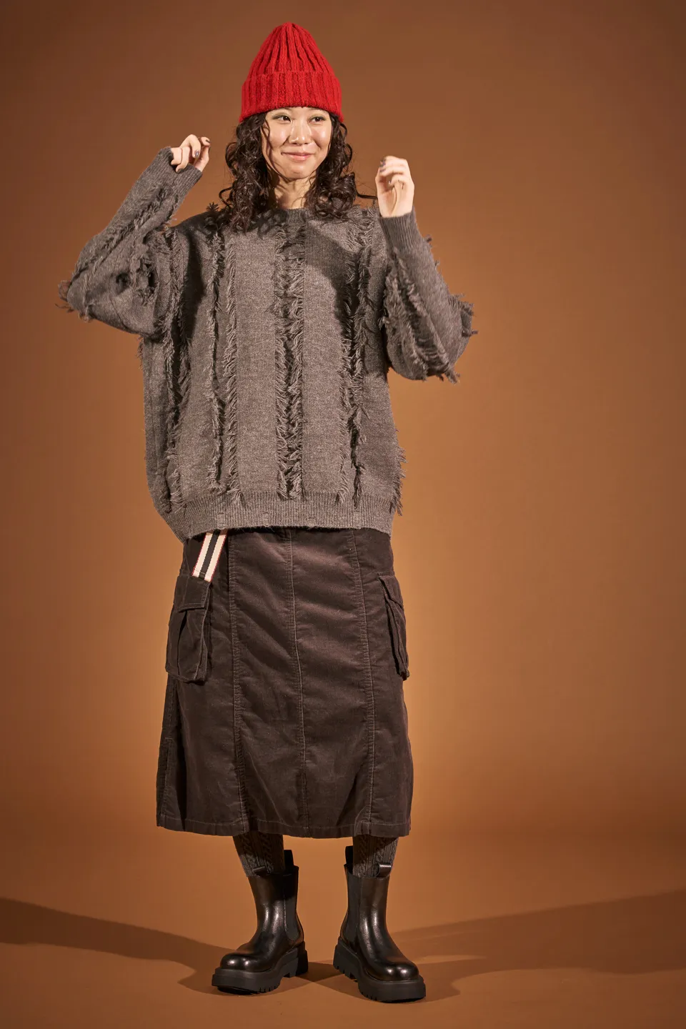 フリンジ付きセーター