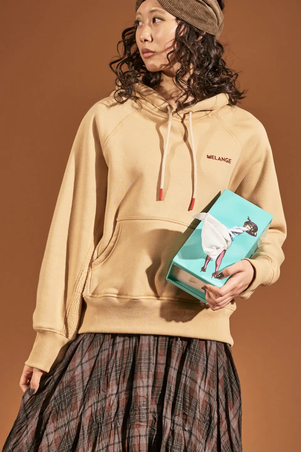 チェック柄クリンクルSK